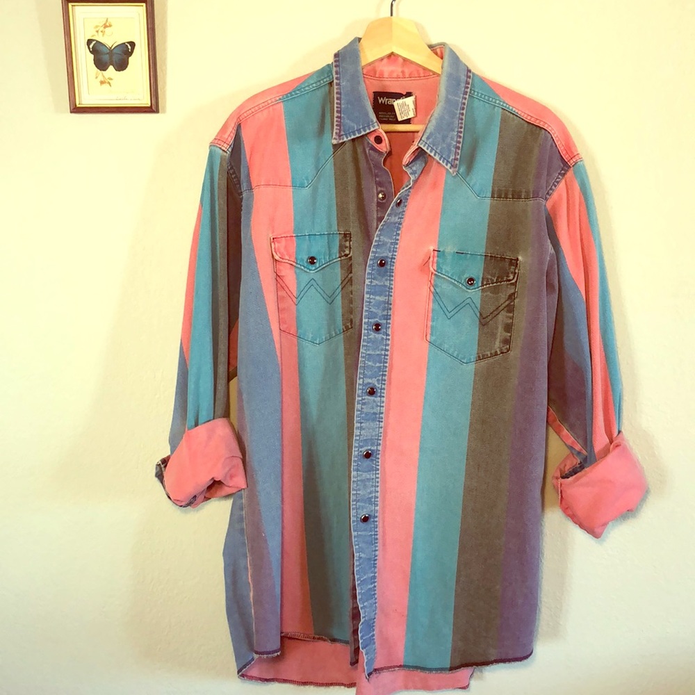 Vintage Wrangler multicolor Men’s button up XL